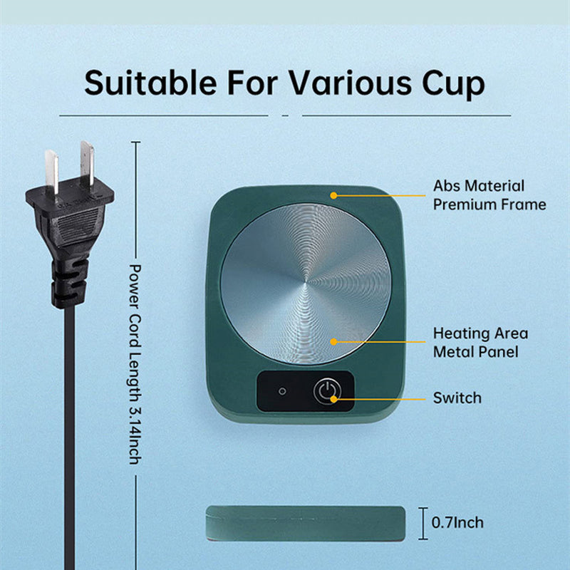 Electric Tea Water Heating Pad Constant Temperature Coffee Mug Heating Coaster Lightweight Water Pad Heater Safe for Home Office