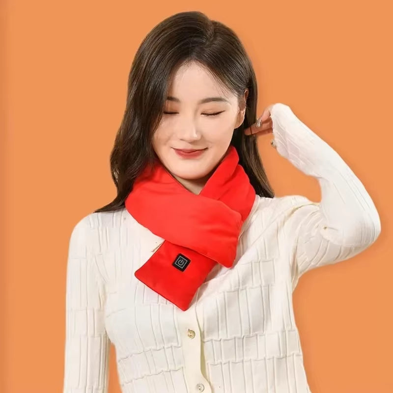 USB Women Men Heating Scarf Temperature Scarf 3 Gears Control Neck Warmer Adjustable USB Charging Heat for Cycling Camping 2025