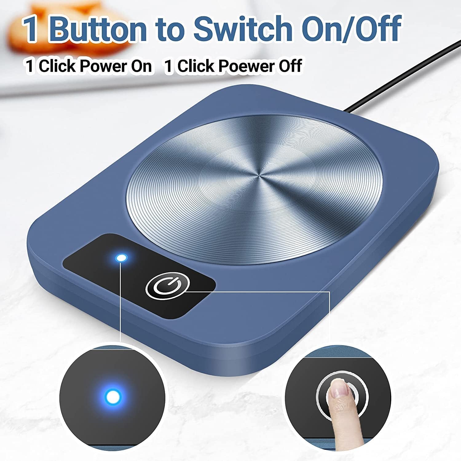Electric Tea Water Heating Pad Constant Temperature Coffee Mug Heating Coaster Lightweight Water Pad Heater Safe for Home Office