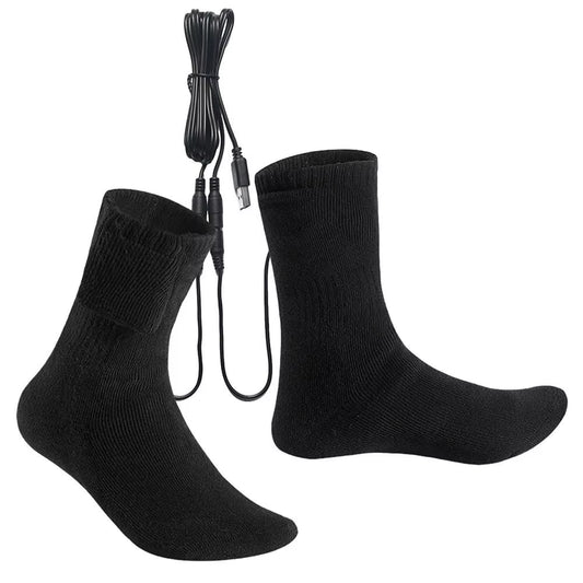 Electric Socks for Men USB Electric Heated Socks Warm Cotton Socks with Fast Heating and Long Warmth Winter Warmth