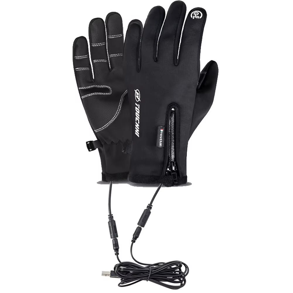 USB Touch Screen Gloves Electric Heated Hand Warmer Winter Warm Electric Heated Gloves Heated Motorcycle Gloves for Women Men