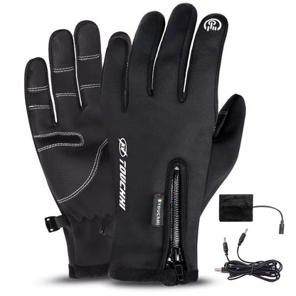 USB Touch Screen Gloves Electric Heated Hand Warmer Winter Warm Electric Heated Gloves Heated Motorcycle Gloves for Women Men