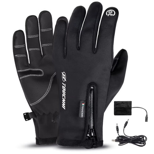 USB Touch Screen Gloves Electric Heated Hand Warmer Winter Warm Electric Heated Gloves Heated Motorcycle Gloves for Women Men